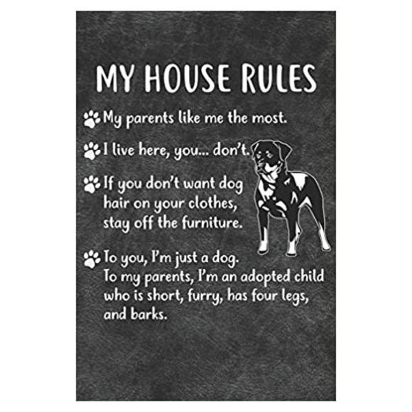 My House Rules Notebook Journal: 110 Blank Lined Papers - 6x9 Personalized Custo - Picture 1 of 1